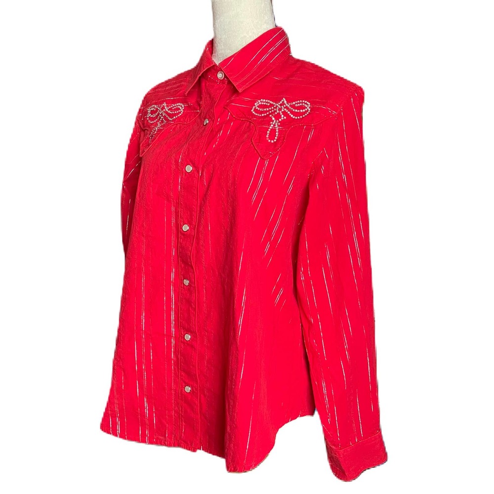 Rough Rider Rhinestone Button Down Size L - Picture 8 of 12